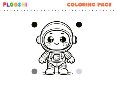 Free printable Astronaut coloring page for kids