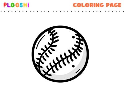 Free printable Baseball coloring page for kids