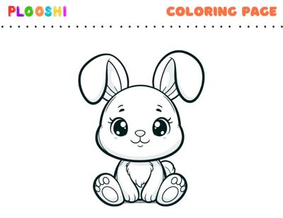 Free printable Bunny coloring page for kids