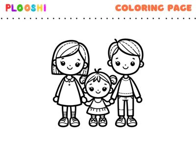 Free printable Family coloring page for kids