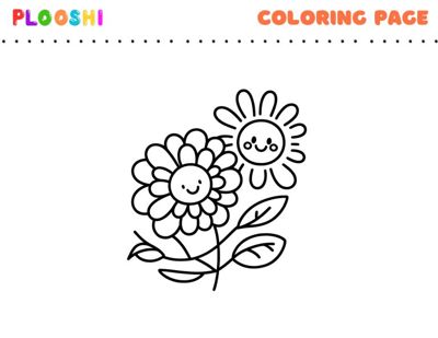 Free printable Flower coloring page for kids