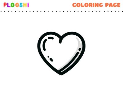 Free printable Heart coloring page for kids