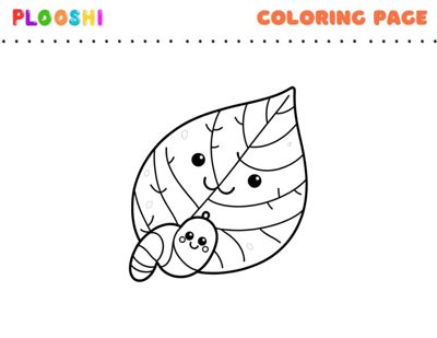Free printable Leaf coloring page for kids