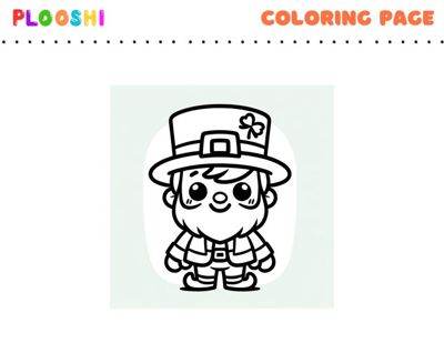 Free printable Leprechaun coloring page for kids