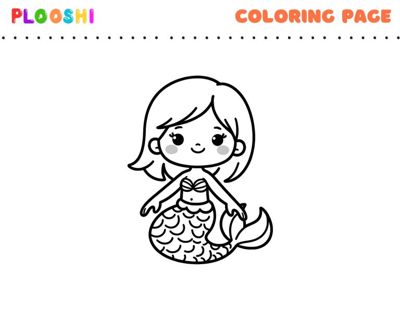 Free printable Mermaid coloring page for kids