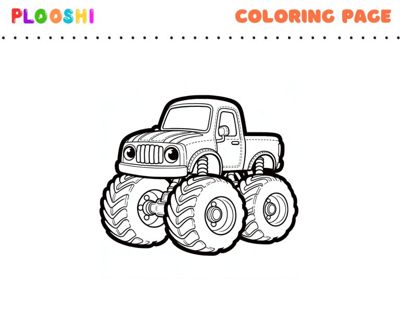 Free printable Monster Truck coloring page for kids