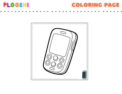 Free printable Phone coloring page for kids
