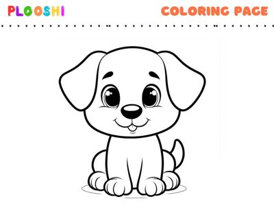 Free printable Puppy coloring page for kids