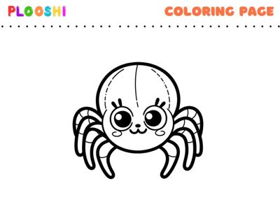 Free printable Spider coloring page for kids