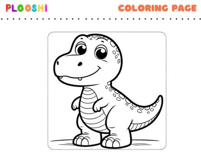 Free printable T-Rex coloring page for kids