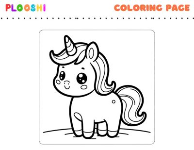 Free printable Unicorn coloring page for kids