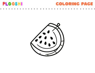 Free printable Watermelon coloring page for kids