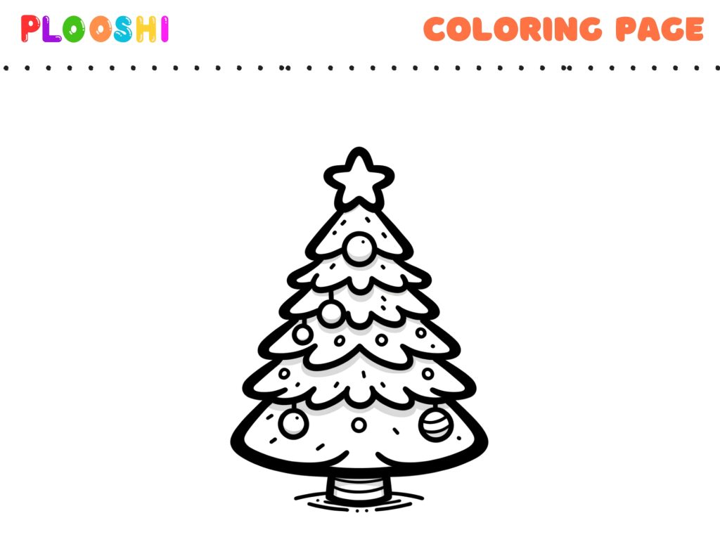 Christmas Tree Coloring Page Printable