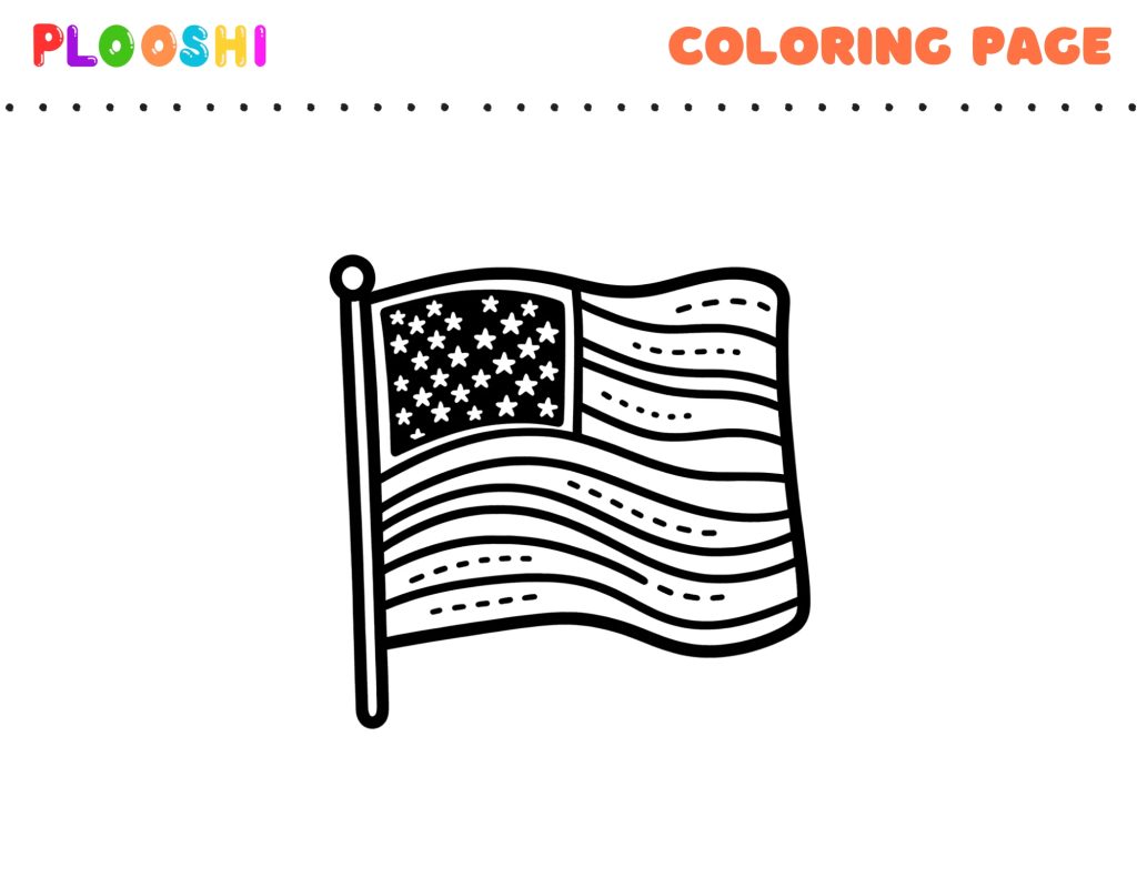 Free American Flag Coloring Page