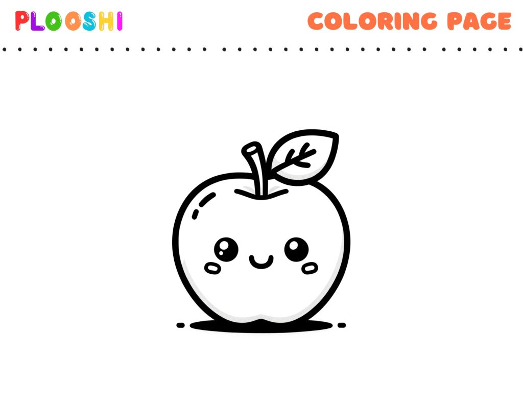 Free Apple Coloring Page
