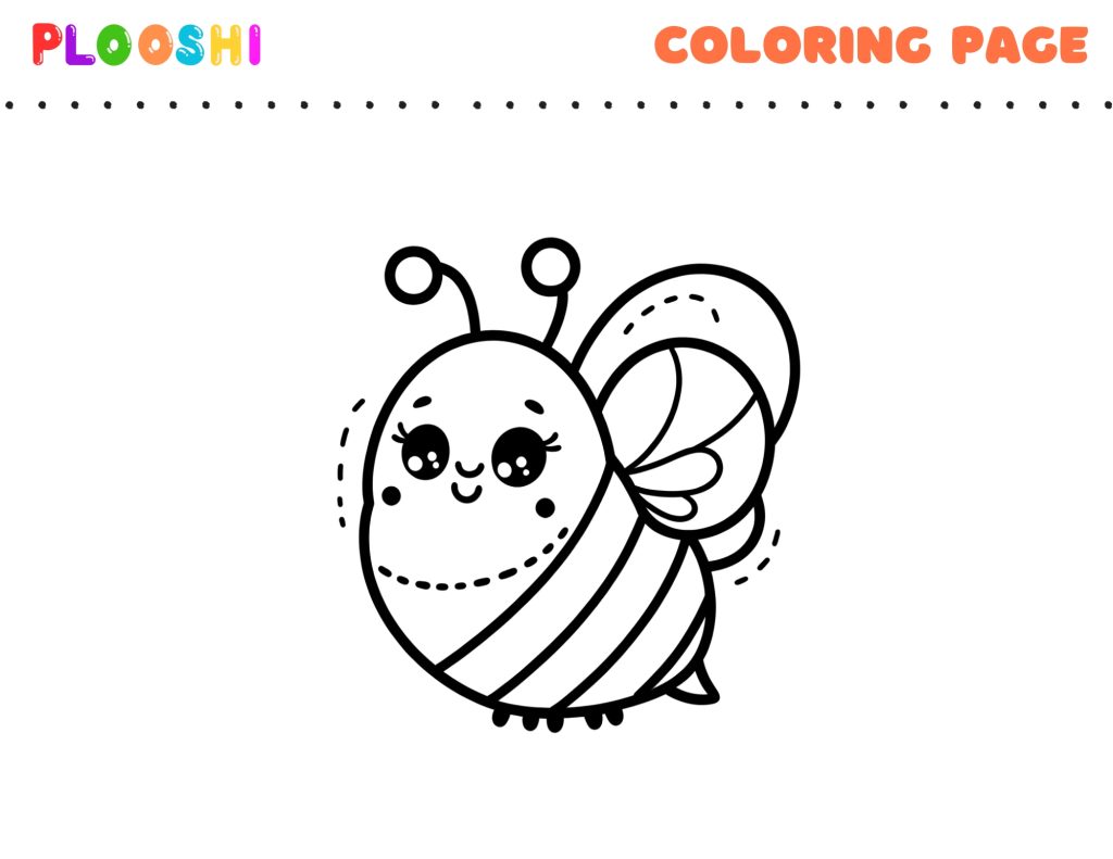 Free Bee Coloring Page