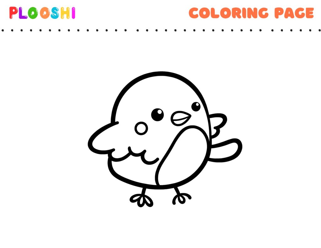 Free printable Bird coloring page for kids
