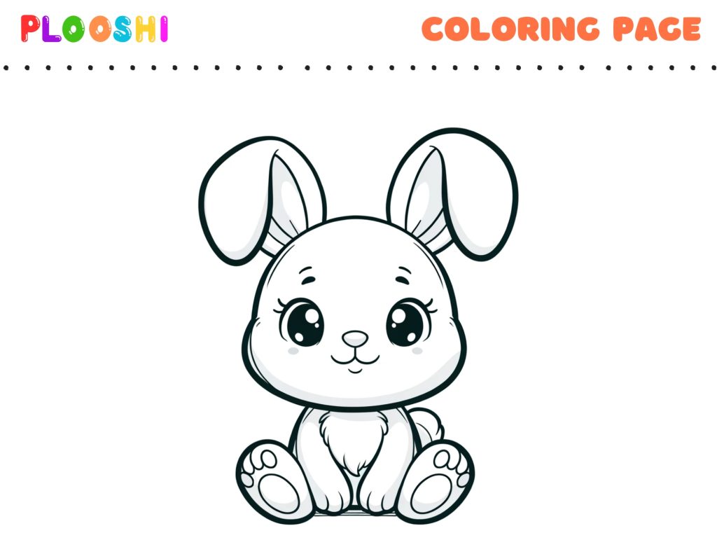 Free Bunny Coloring Page Printable