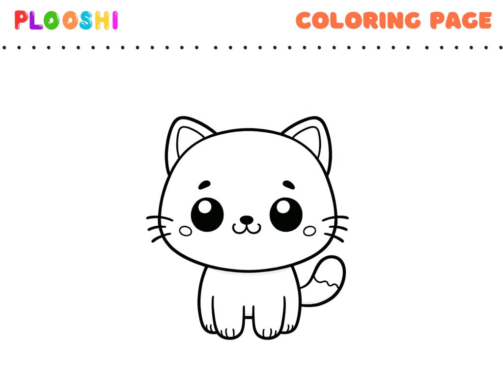 Free Cat Coloring Page Printable