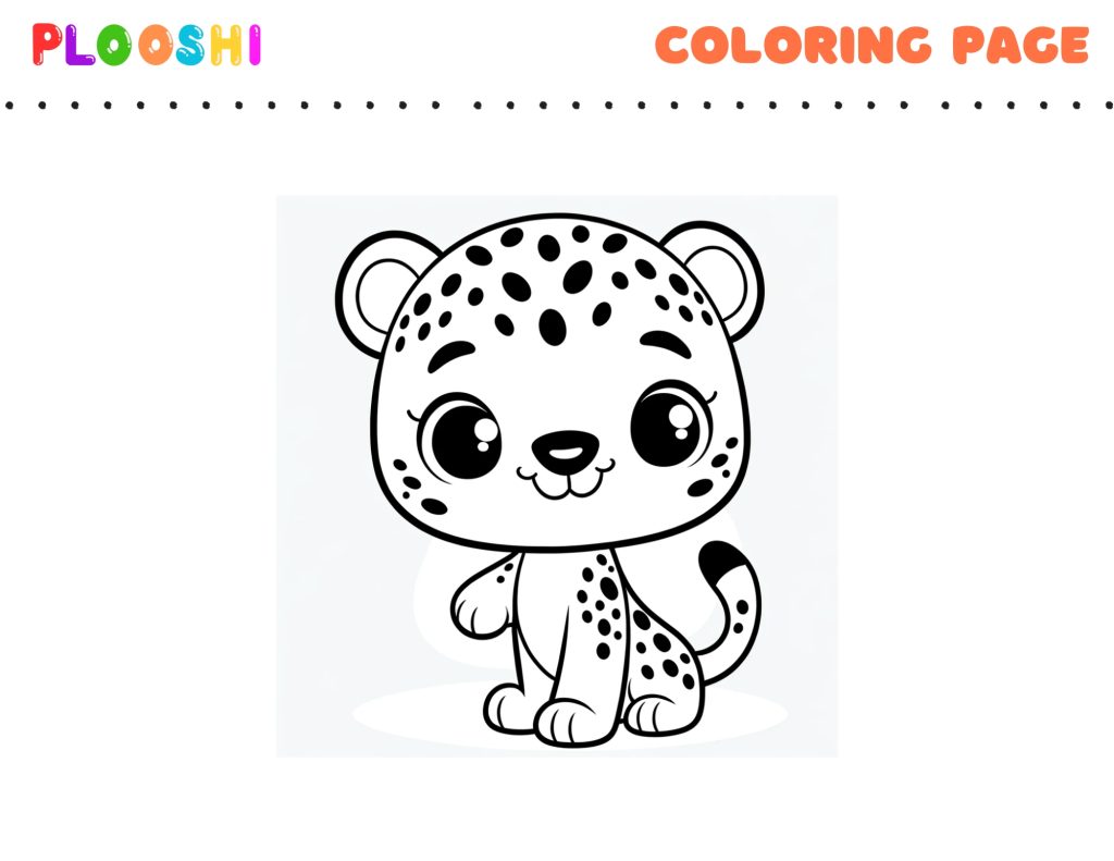 Free Cheetah Coloring Page