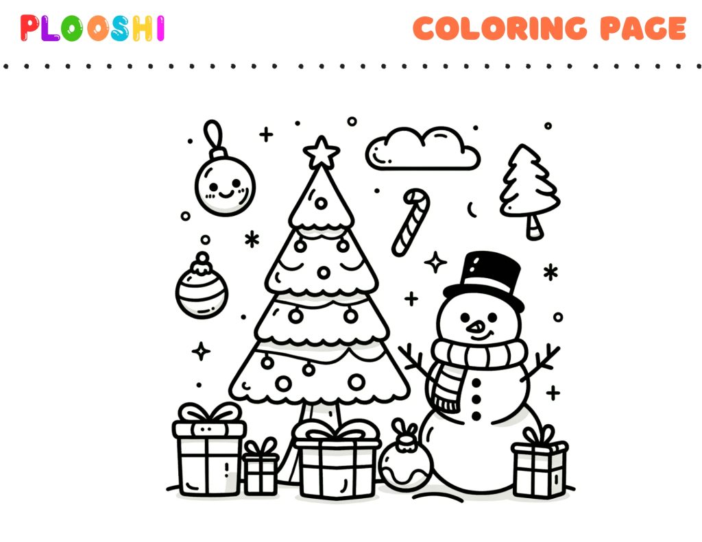Free Christmas Coloring Page Printable