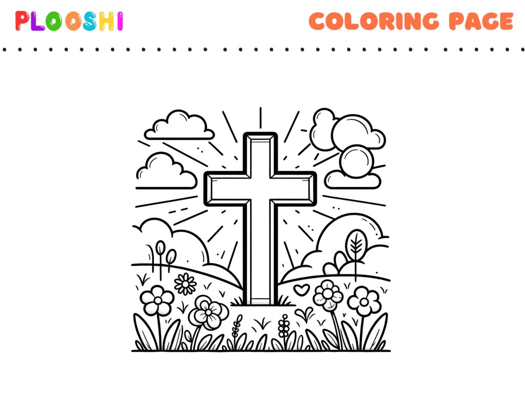 Free Cross Coloring Page