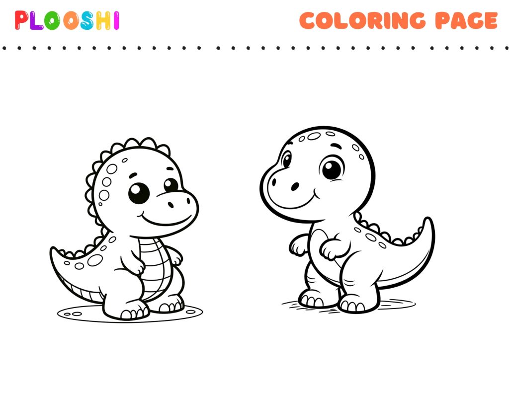 Free Dinos Coloring Page