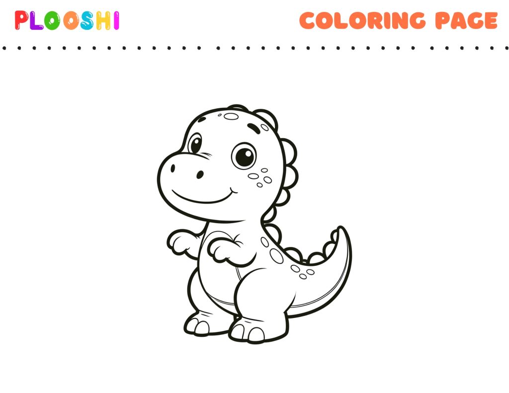 Free printable Dinosaur coloring page for kids