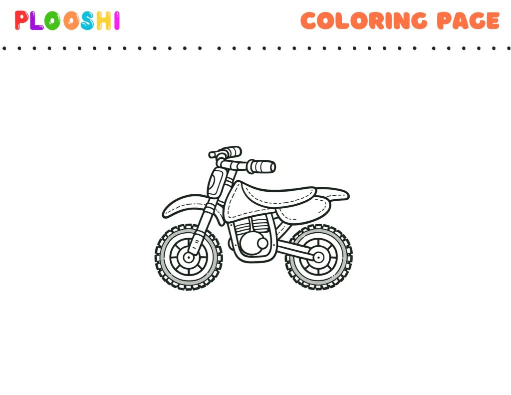 Free Dirt Bike Coloring Page