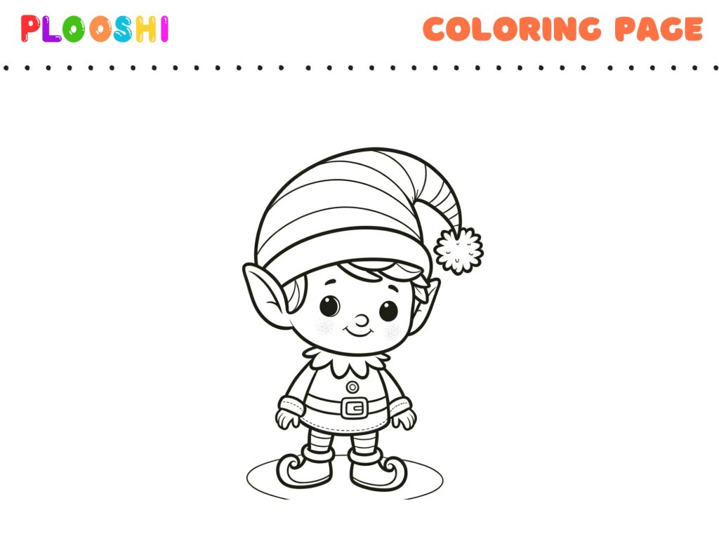 Free Elf Coloring Page Printable