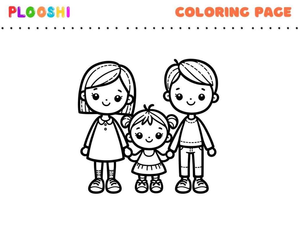 Free Family Coloring Page