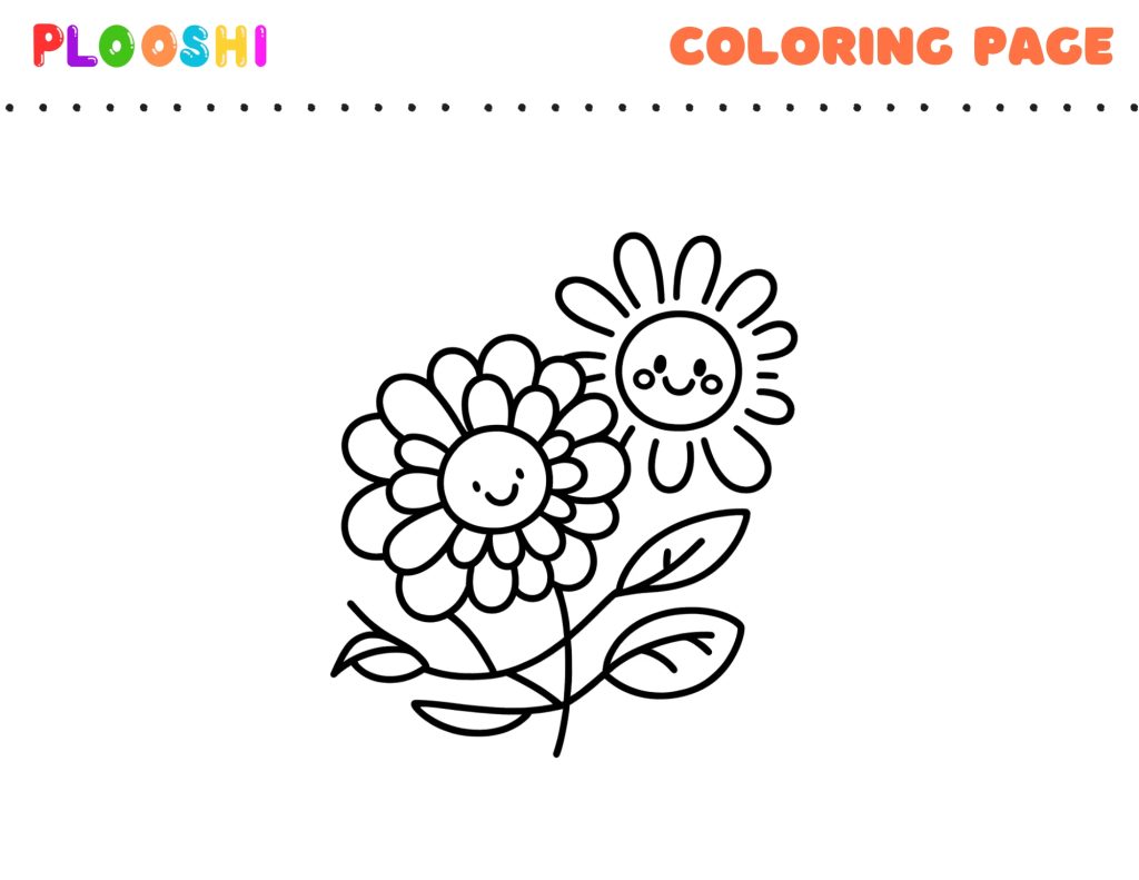Free Flower Coloring Page Printable