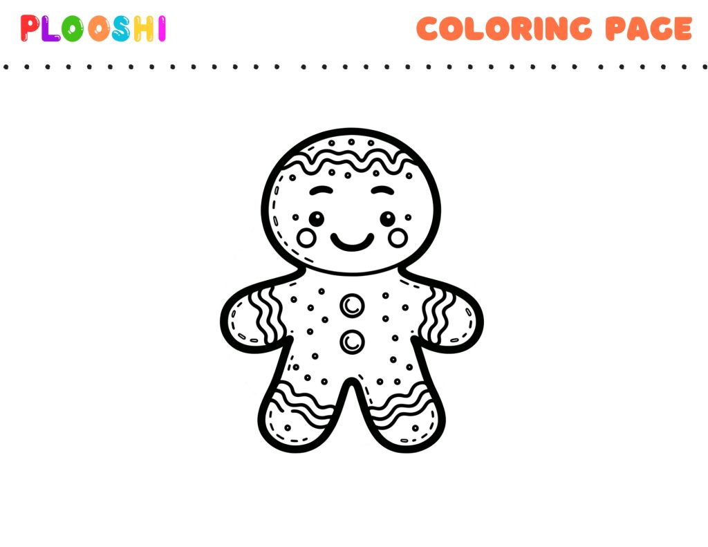 Free Gingerbread Man Coloring Page