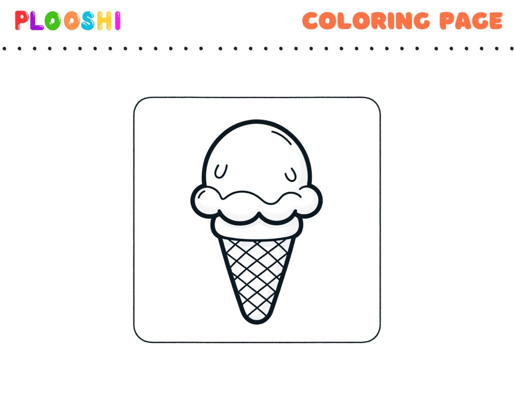 Free Ice Cream Coloring Page