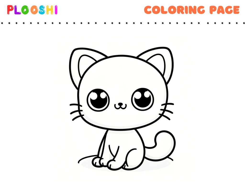 Free Kitty Coloring Page Printable
