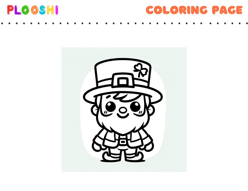 Free Leprechaun Coloring Page Printable