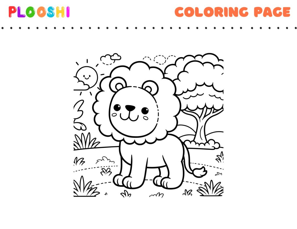 Free Lion Coloring Page