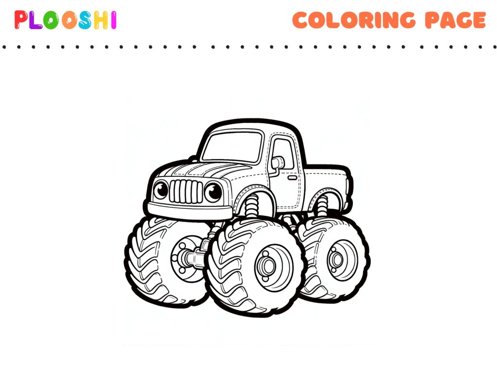 Free printable Monster Truck coloring page for kids
