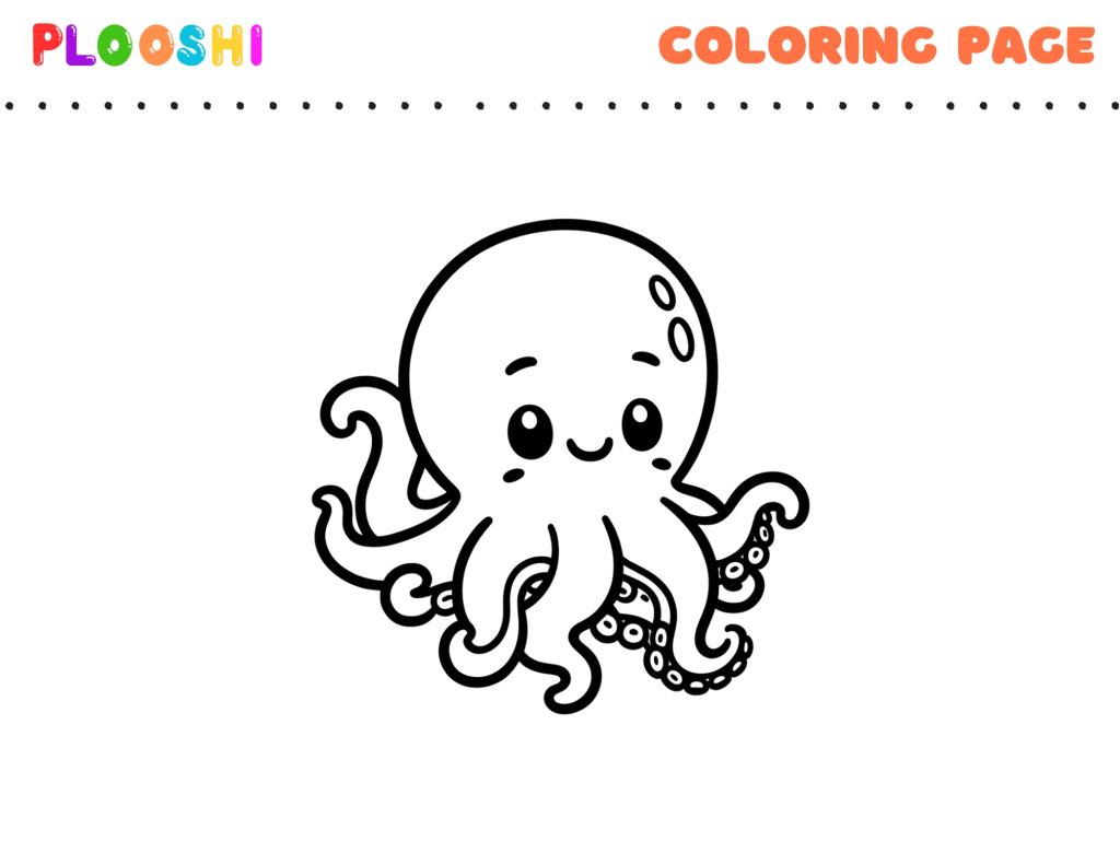Free Octopus Coloring Page