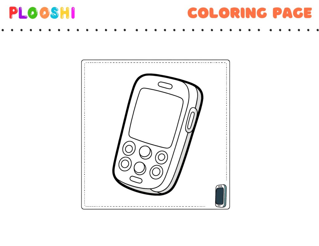 Free printable Phone coloring page for kids