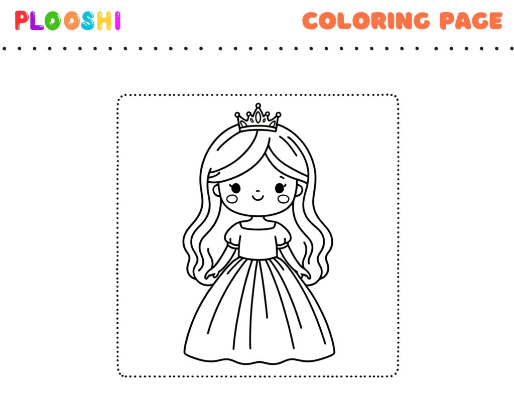 Free printable Princess coloring page for kids