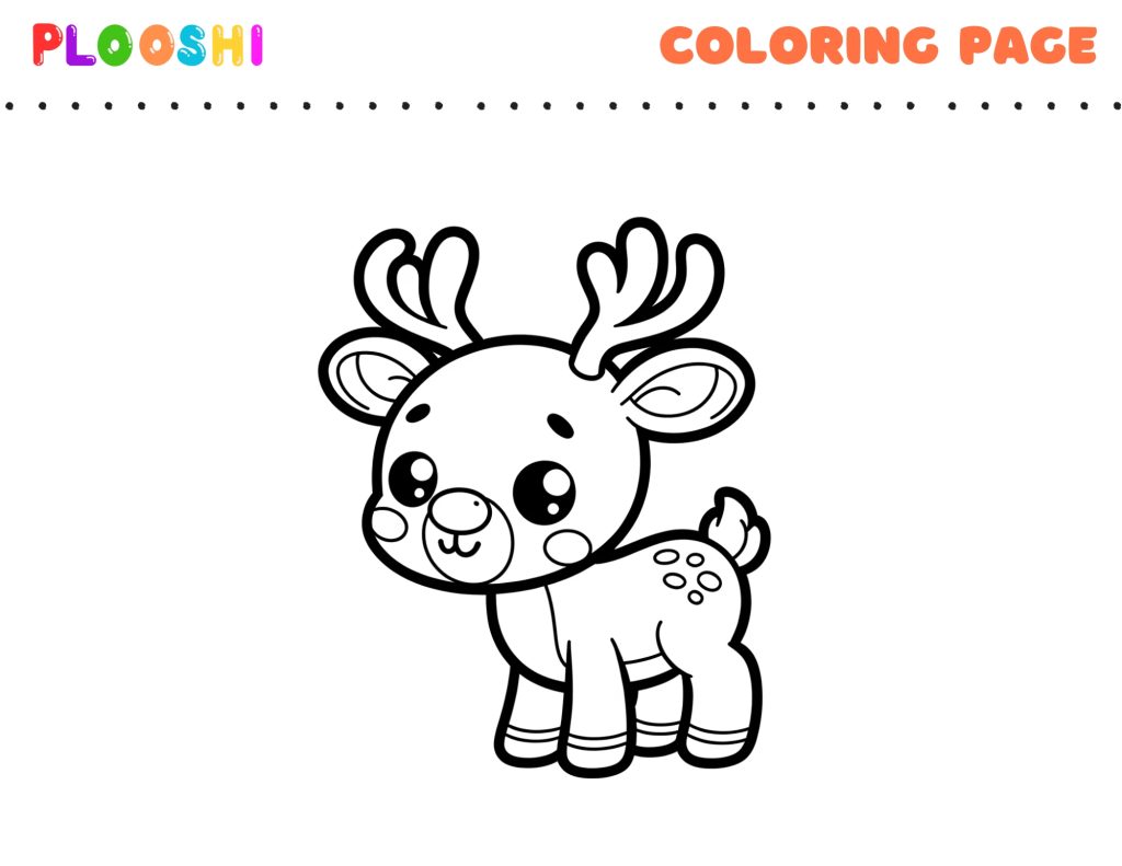Free Reindeer Coloring Page
