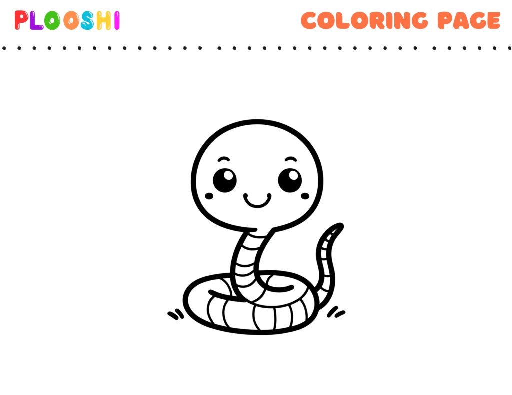 Free printable Snake coloring page for kids