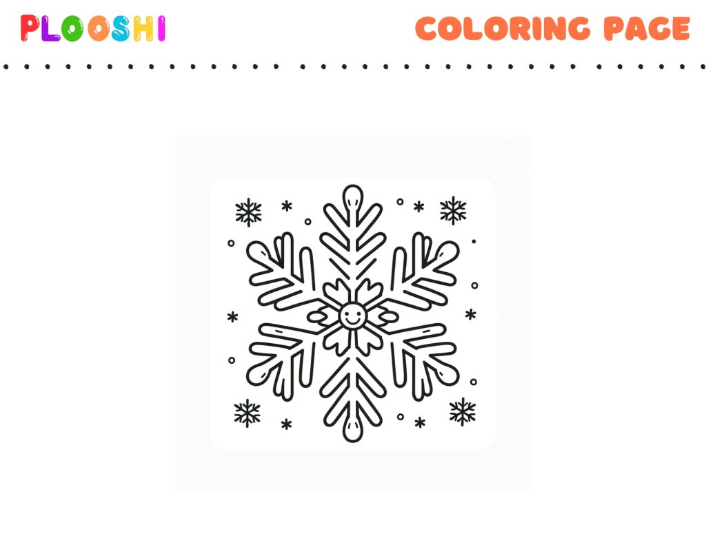 Free printable Snowflake coloring page for kids
