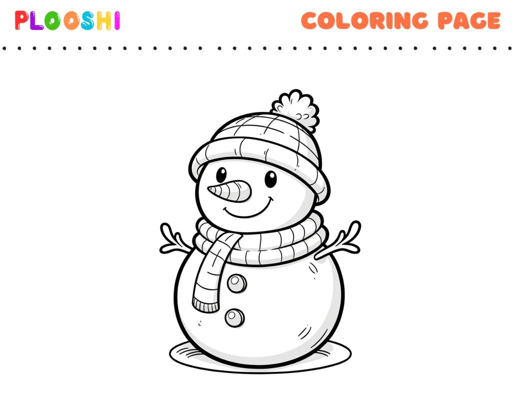 Free Snowman Coloring Page Printable