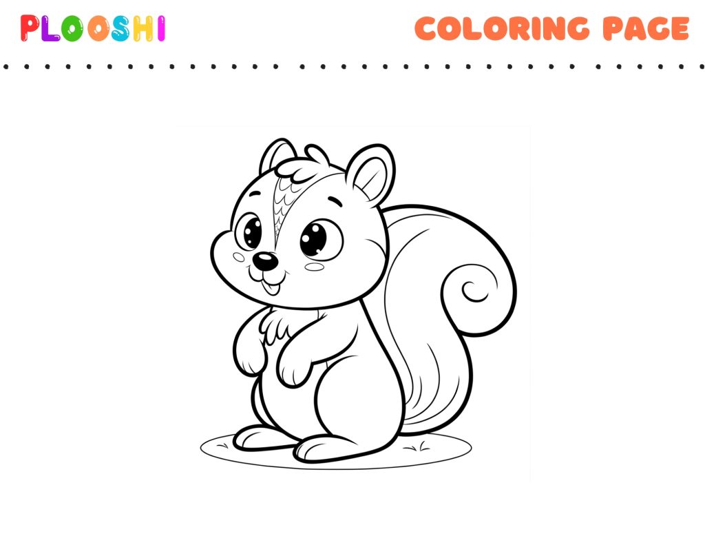 Free Squirrel Coloring Page