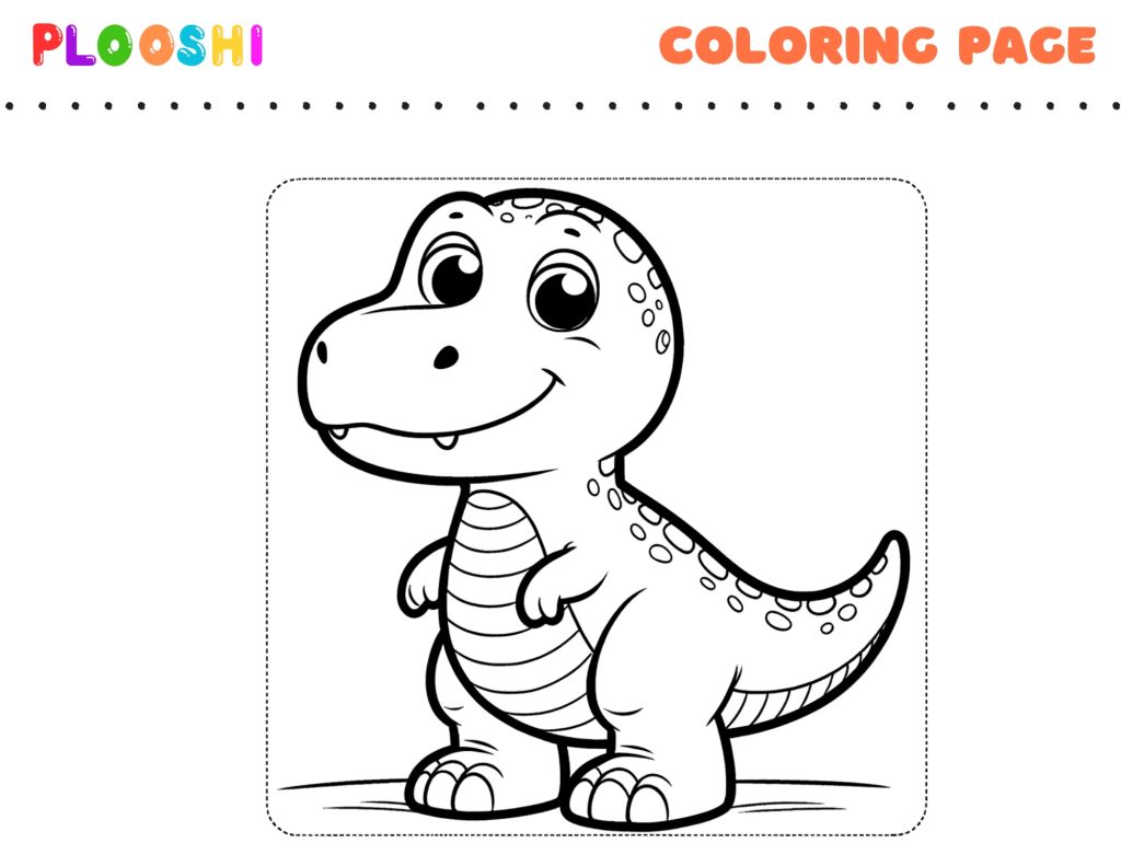 Free T Rex Coloring Page Printable