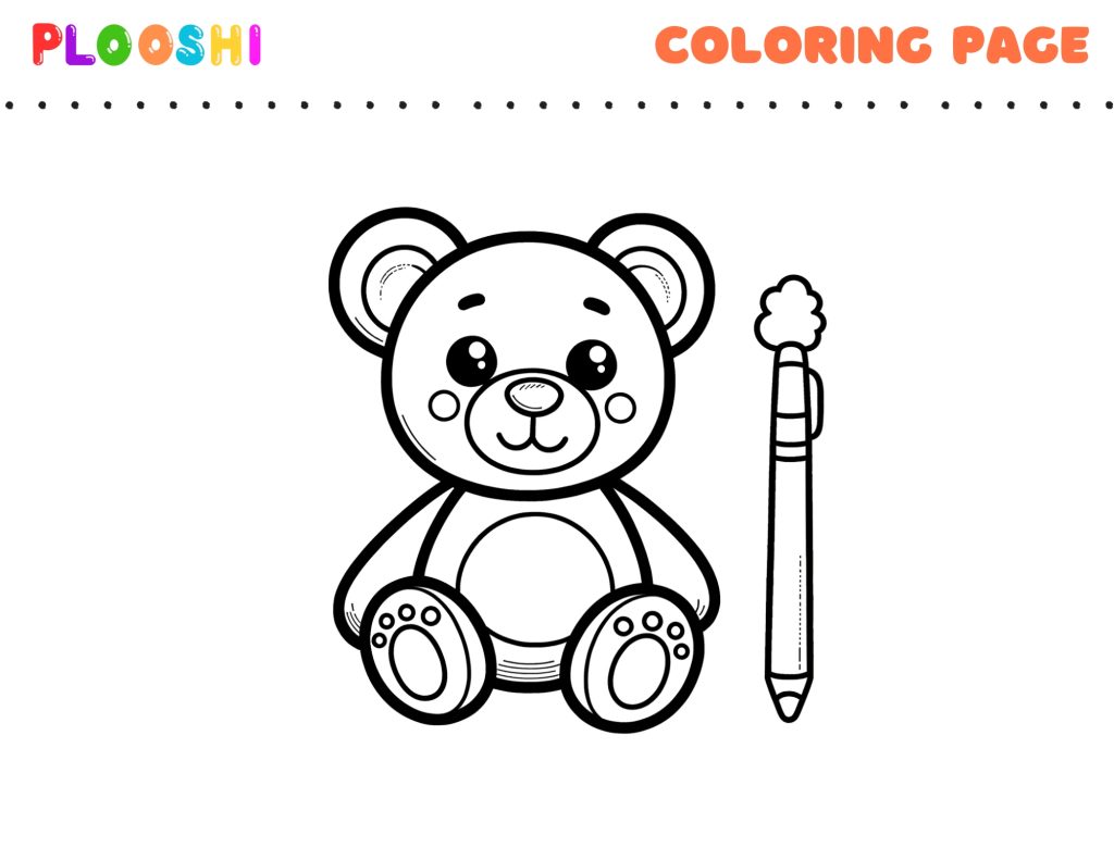 Free Teddy Bear Coloring Page
