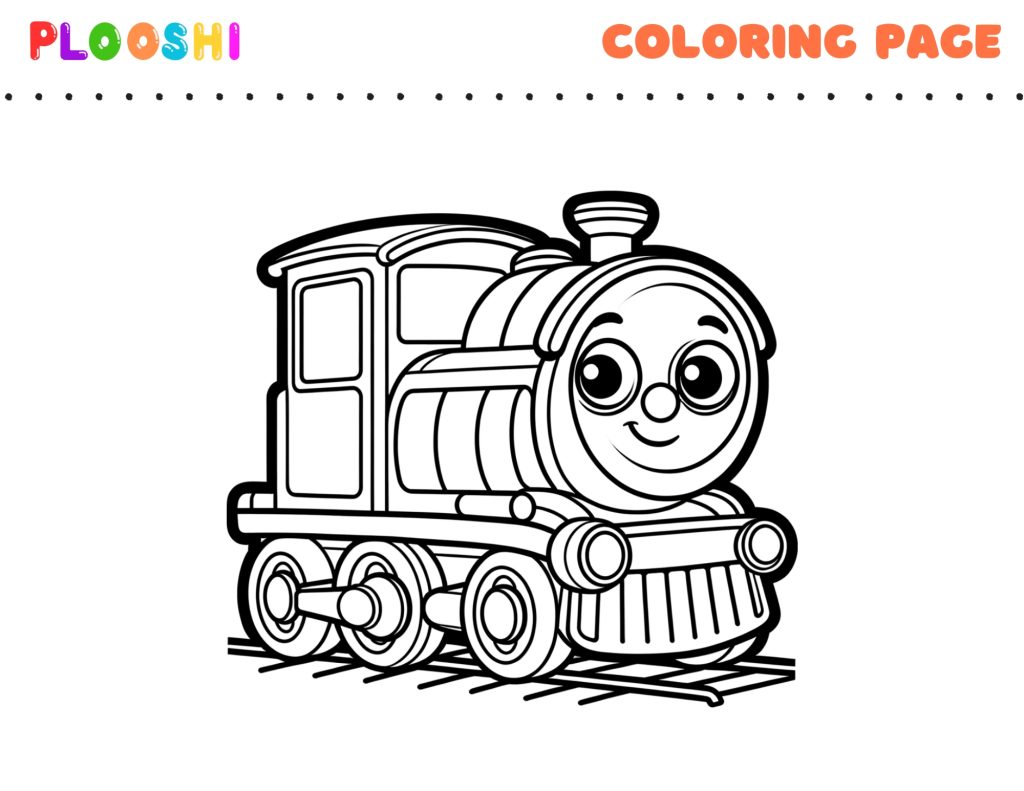 Free Train Coloring Page Printable