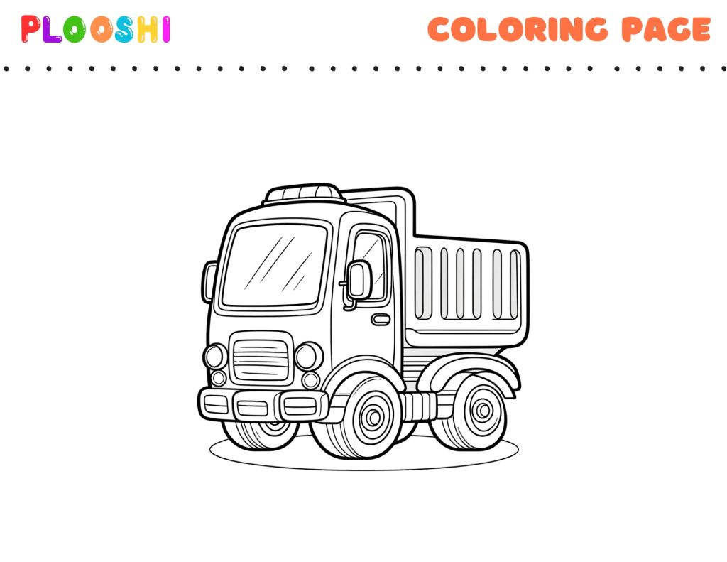 Free printable Truck coloring page for kids